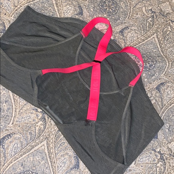 Gray Nike Dri-Fit Workout Top w/ Open Back - Picture 3 of 6